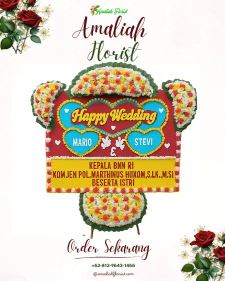 Papan Bunga Pernikahan Ngletih